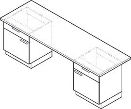 Bench with supporting underbench units